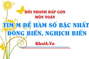 Tìm m để hàm số bậc nhất đồng biến, nghịch biến trên R lớp 9 - Hỏi nhanh đáp gọn
